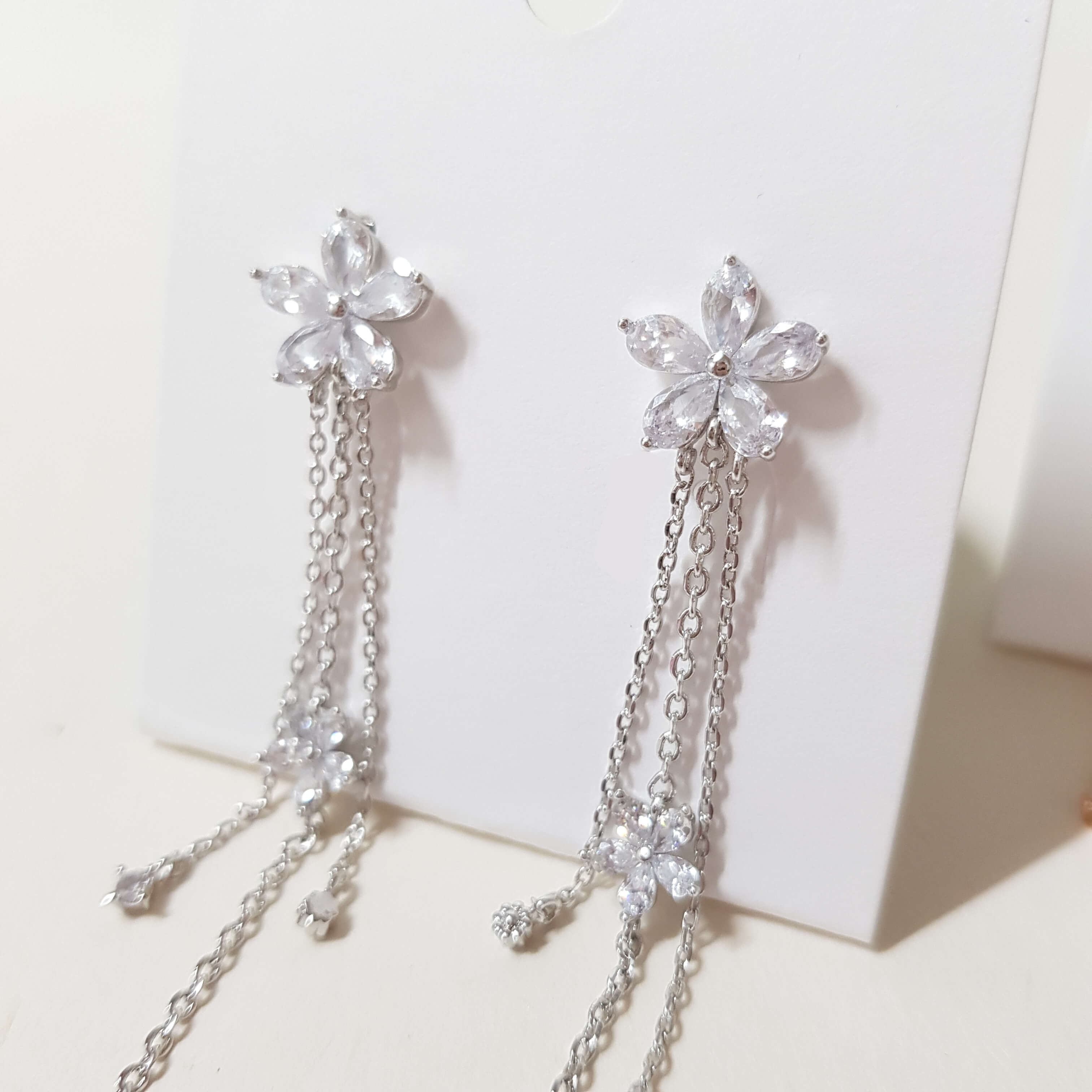 【A003】(925銀針耳環) 花之戀 2