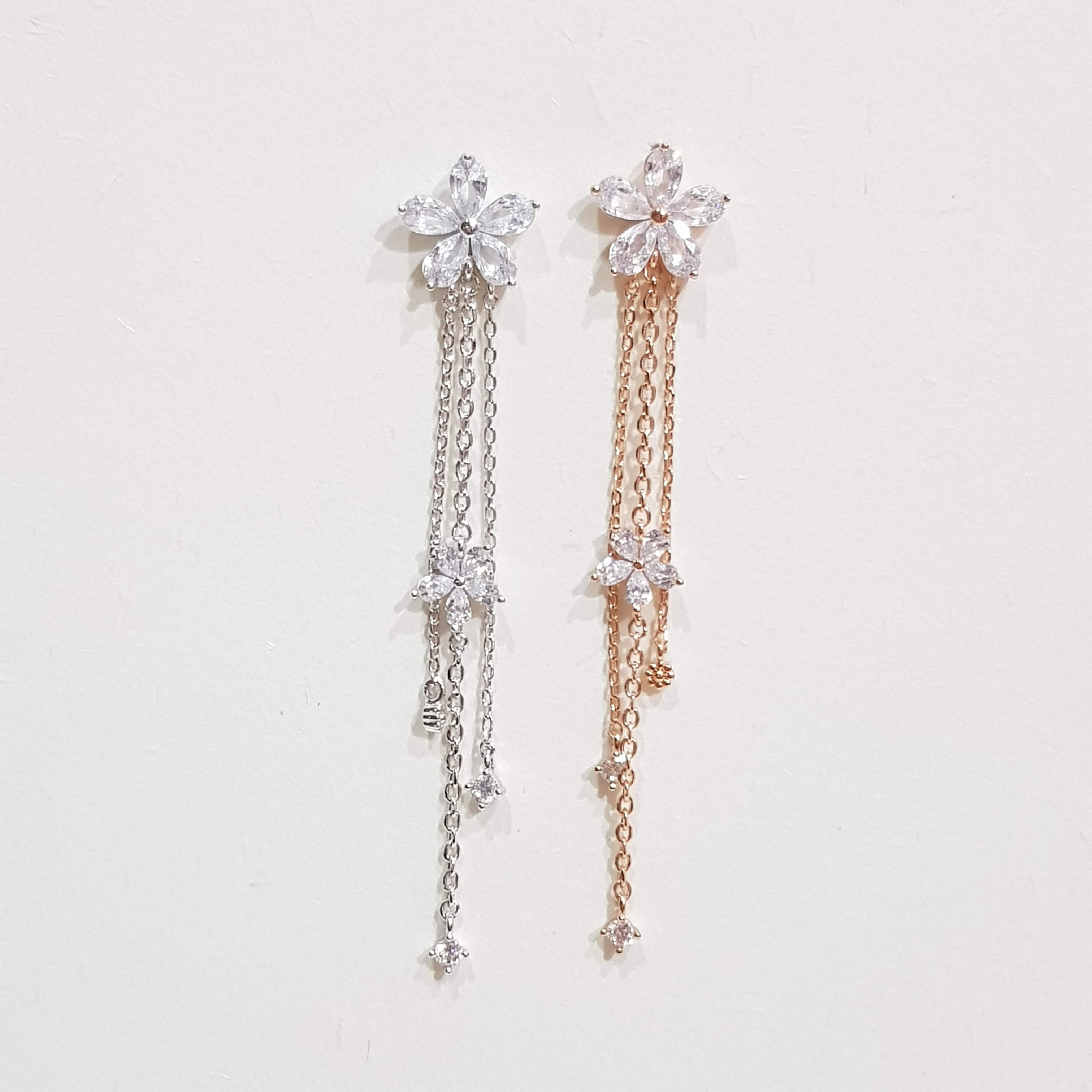 【A003】(925銀針耳環) 花之戀