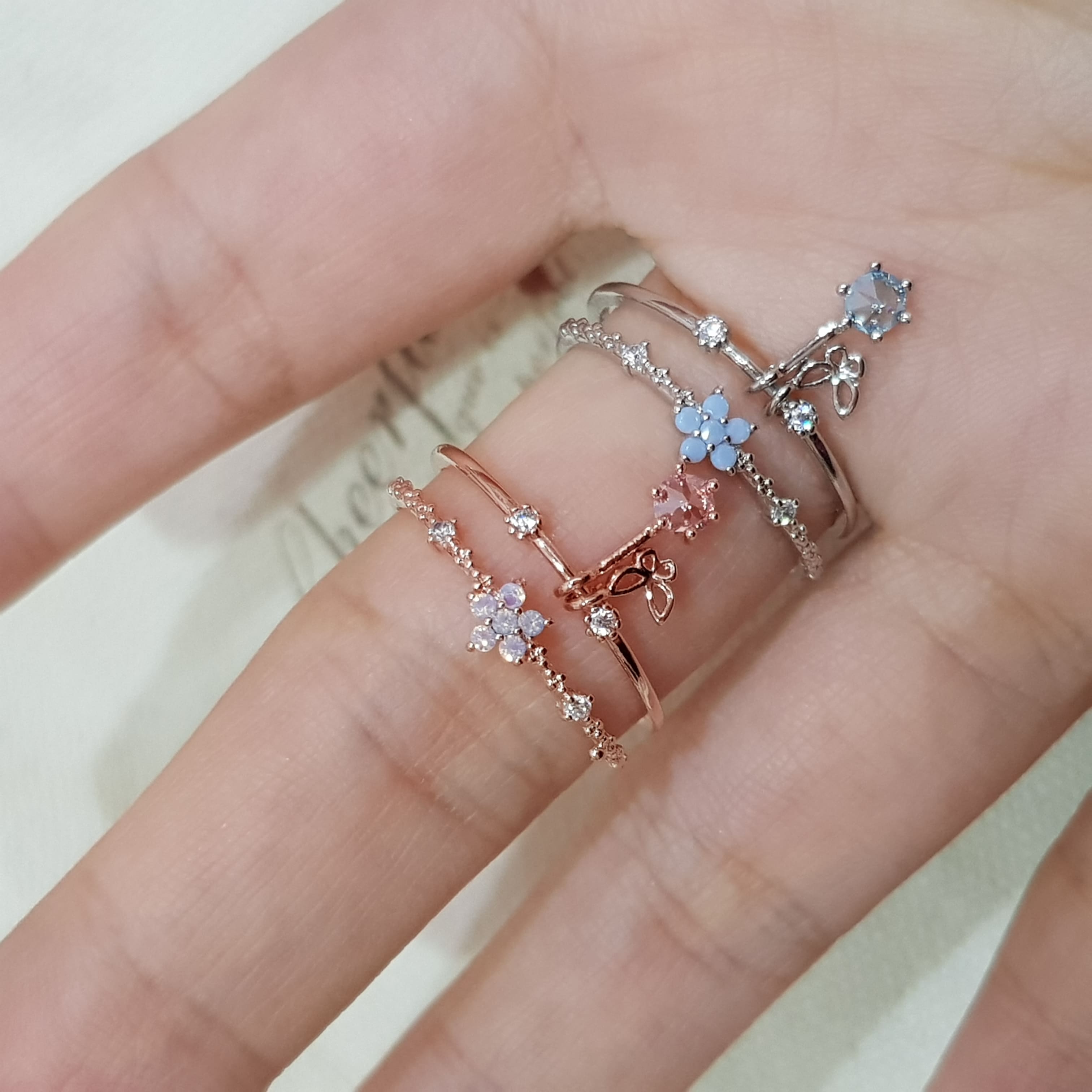 【E101】(戒指) 平行飛舞戒 3