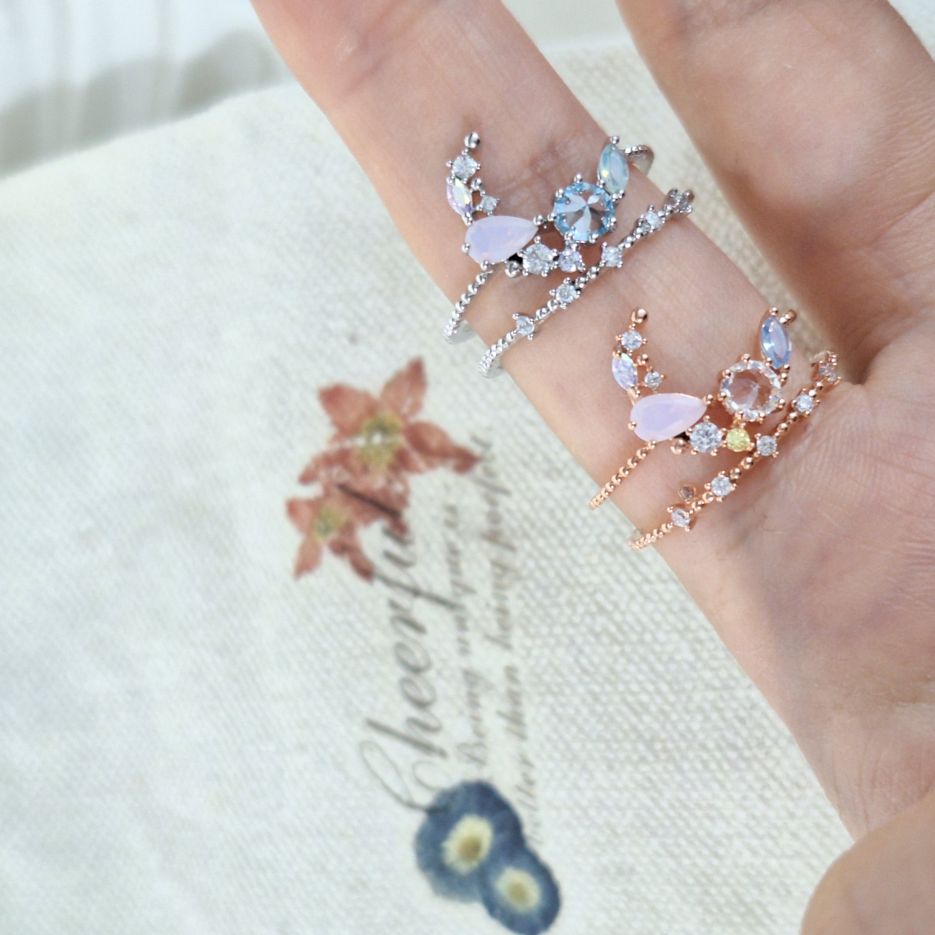 【E106】(戒指) 燦爛新月戒 2