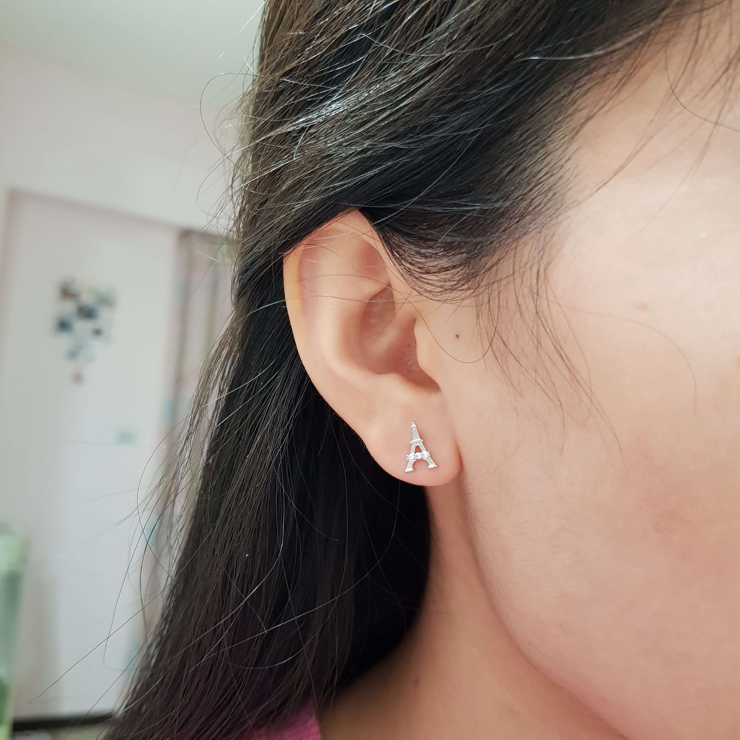 【F006】(925銀針耳環) 閃耀巴黎 5