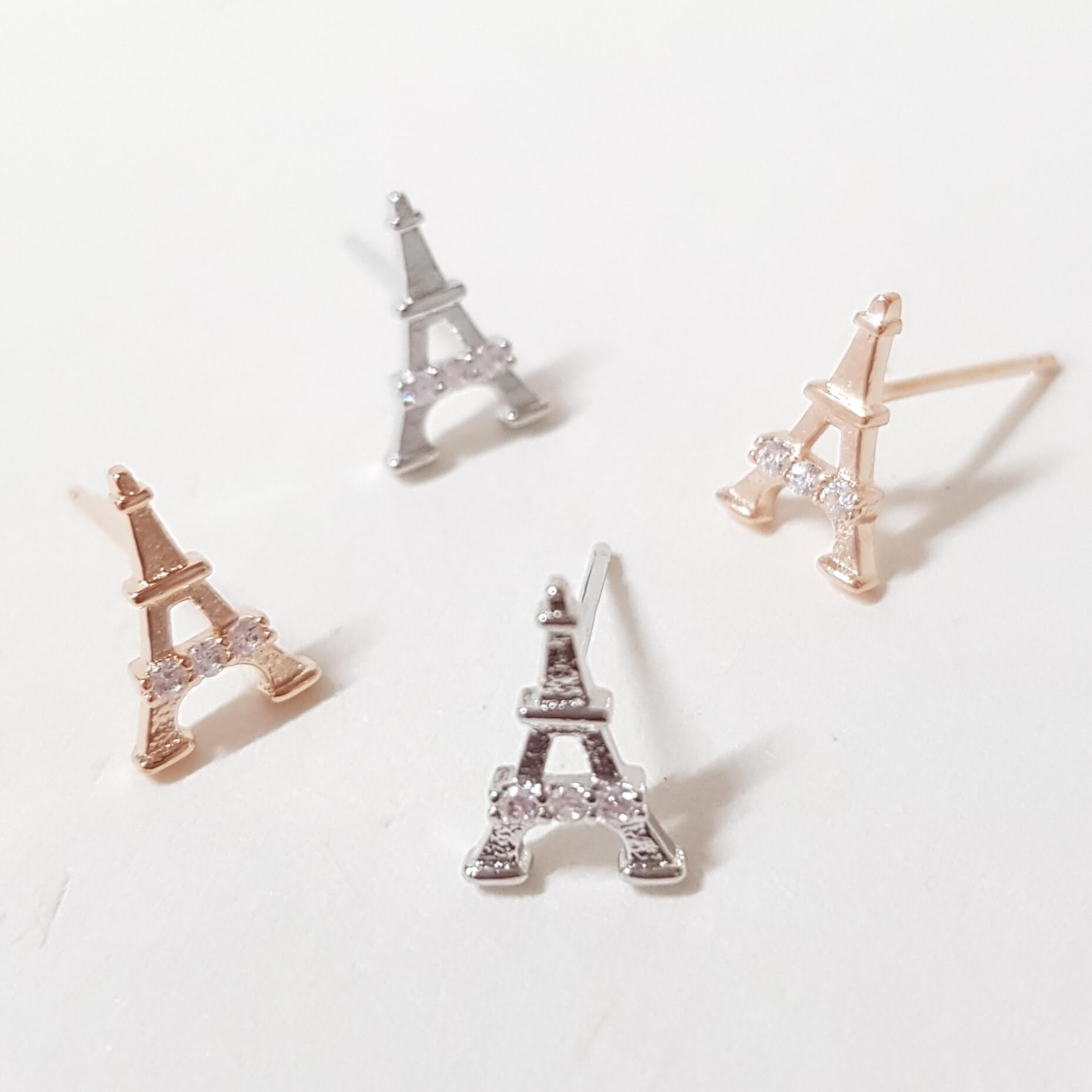 【F006】(925銀針耳環) 閃耀巴黎 2