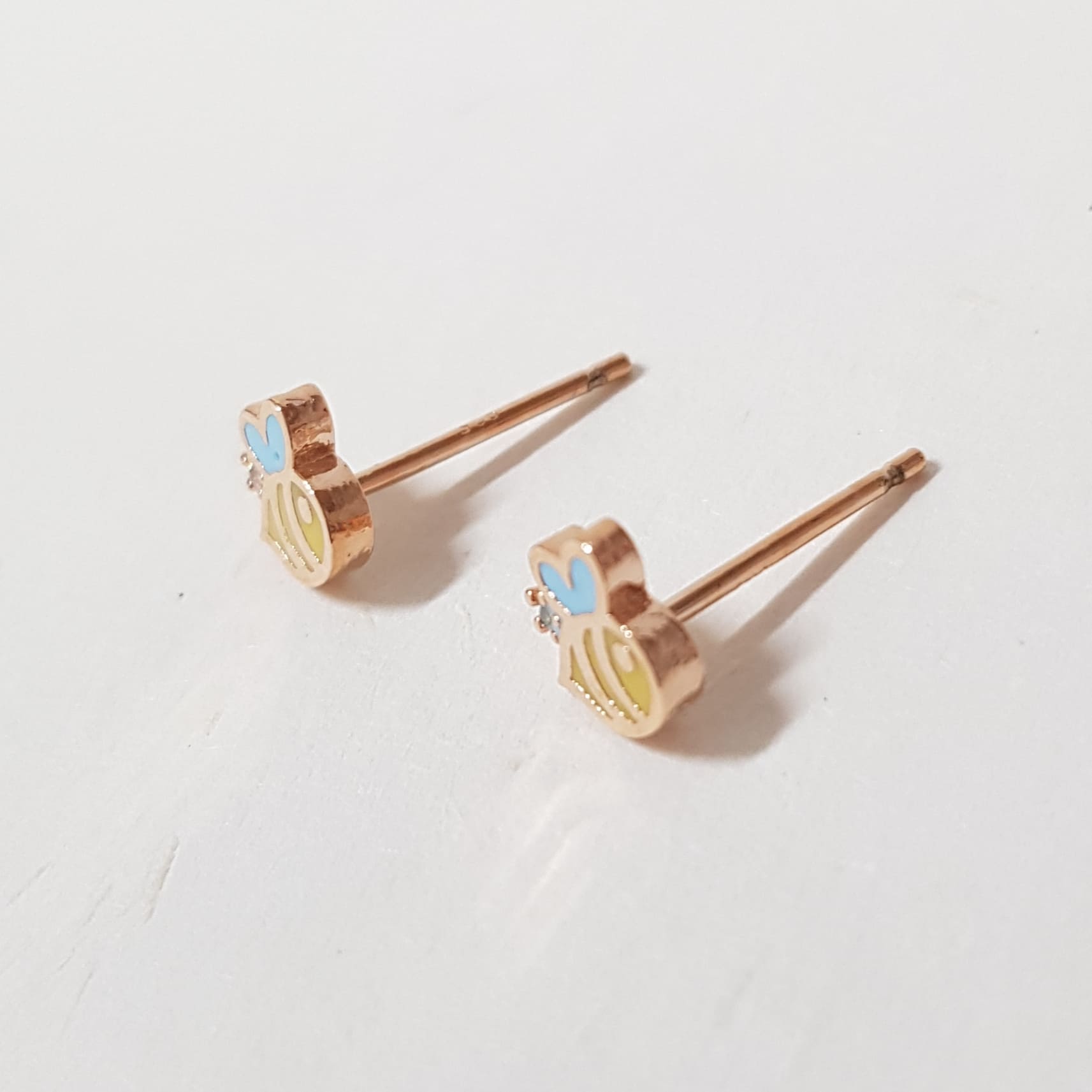 【F009】(925銀針耳環) 小蜜蜂 2