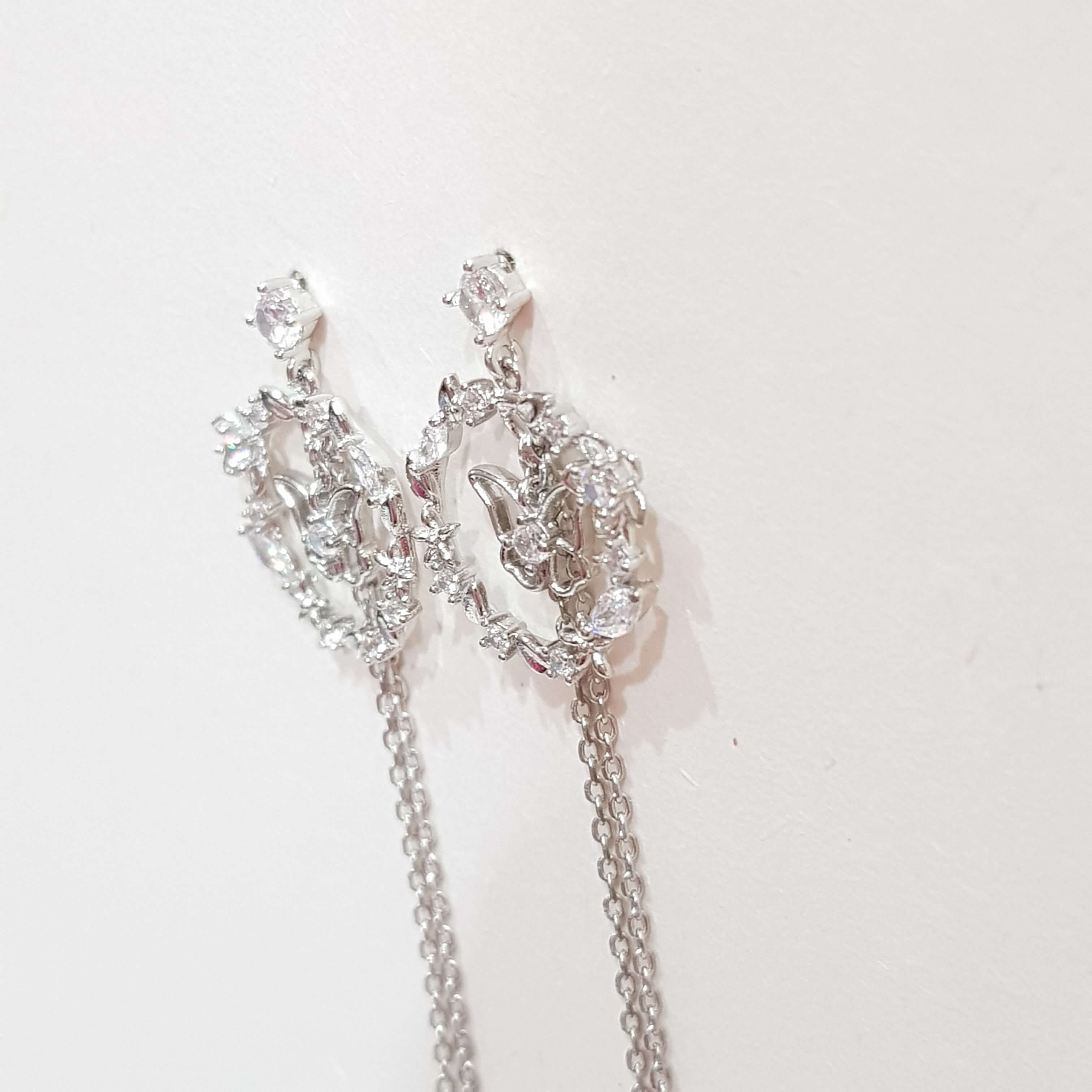 【F014】(925銀針耳環) 花中蝴蝶 5