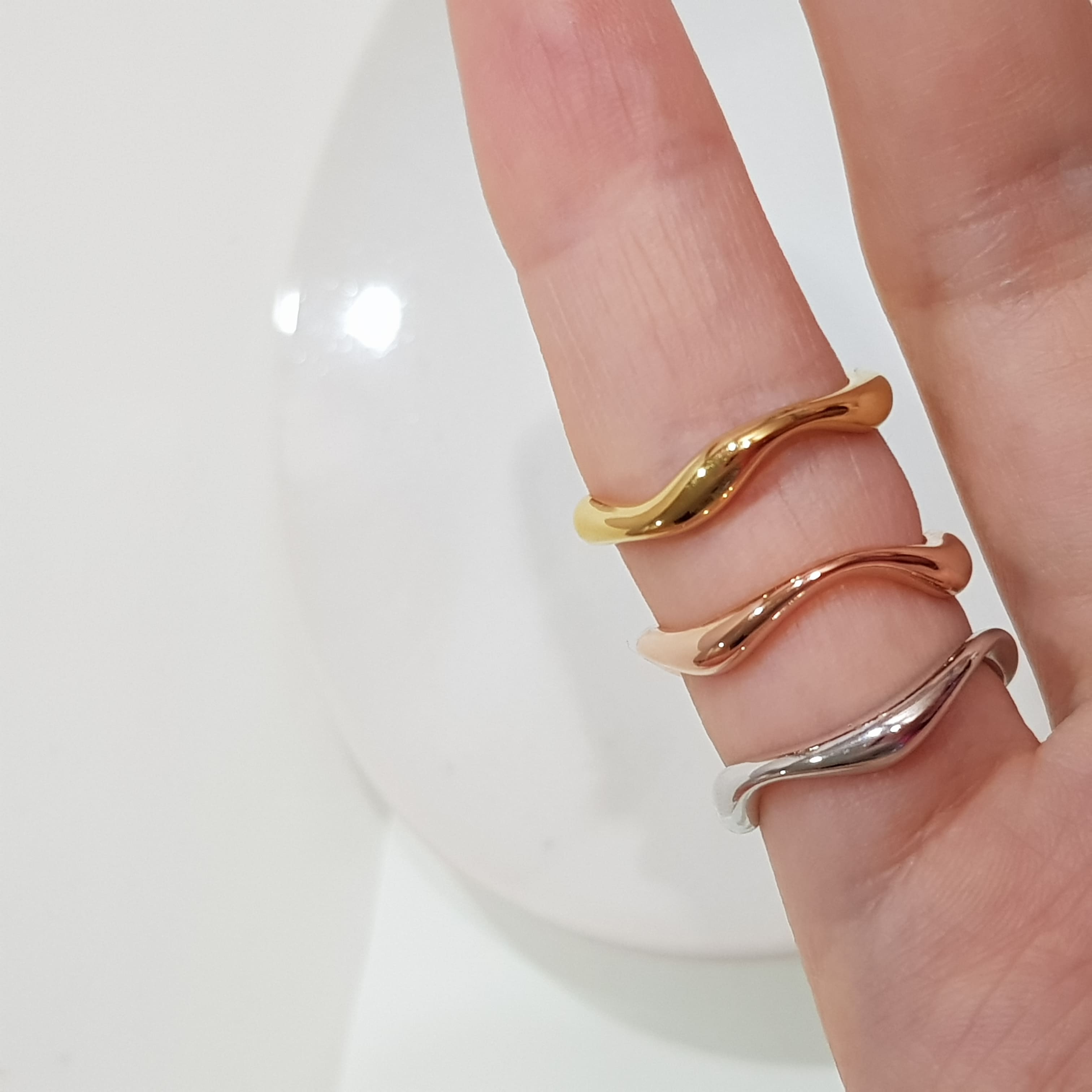 【G101】(925純銀戒指) 大波浪戒 7