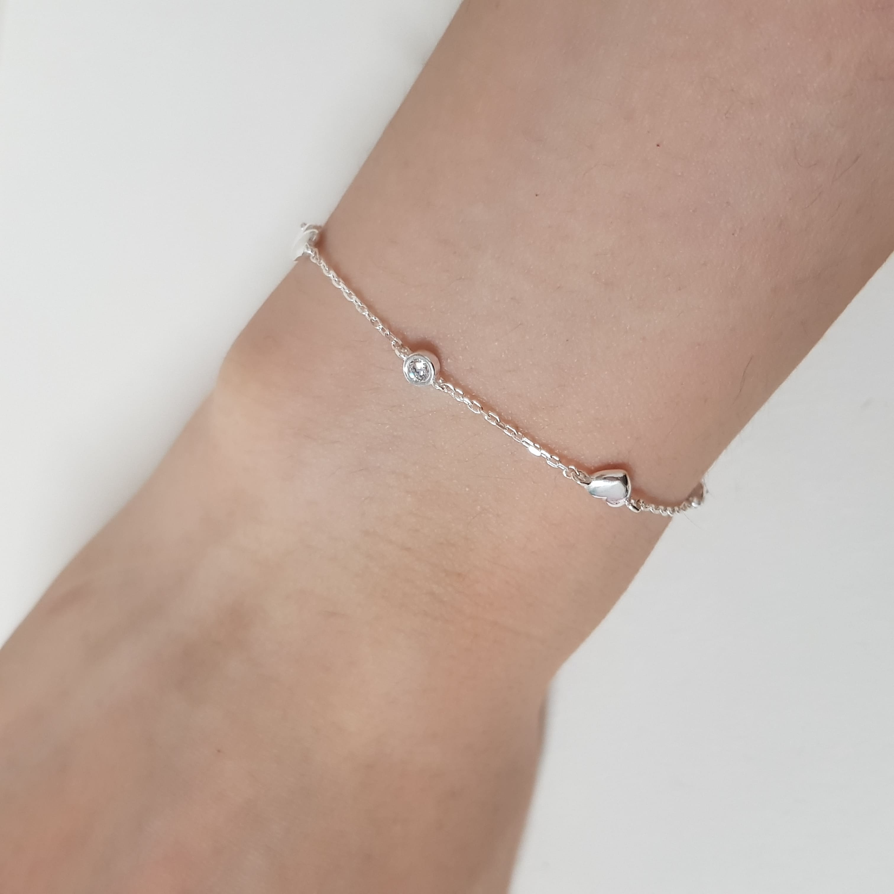 【I301】(925純銀手鍊) 一串心鍊 3