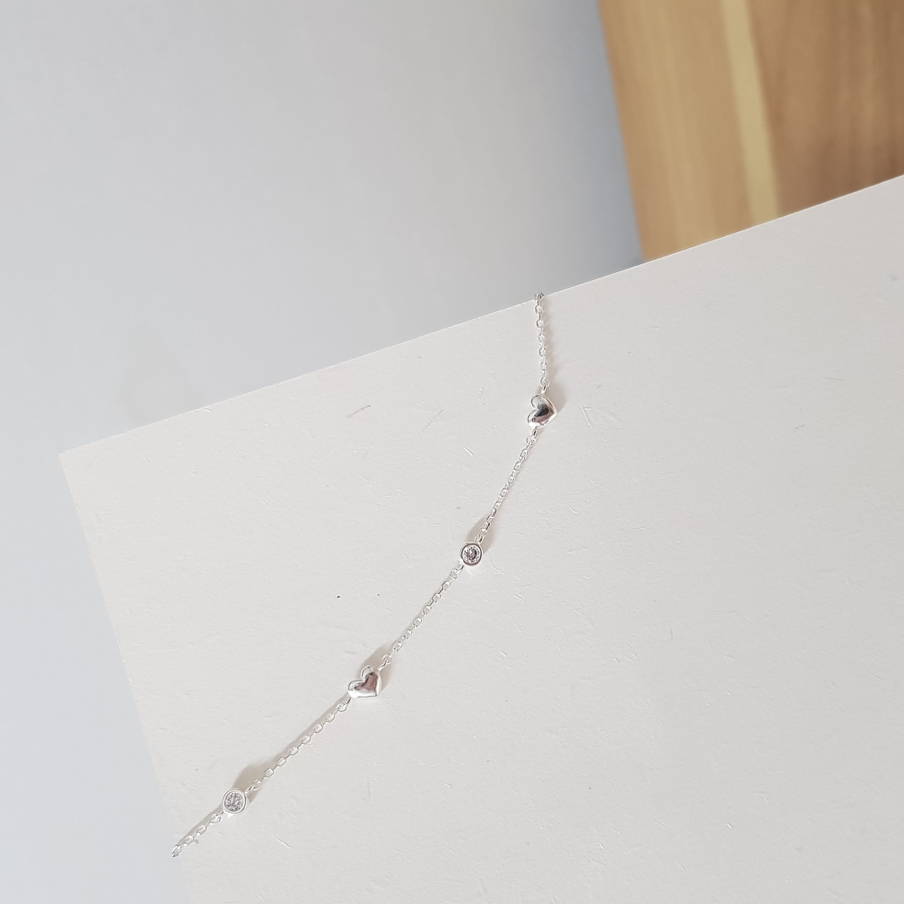 【I301】(925純銀手鍊) 一串心鍊 2