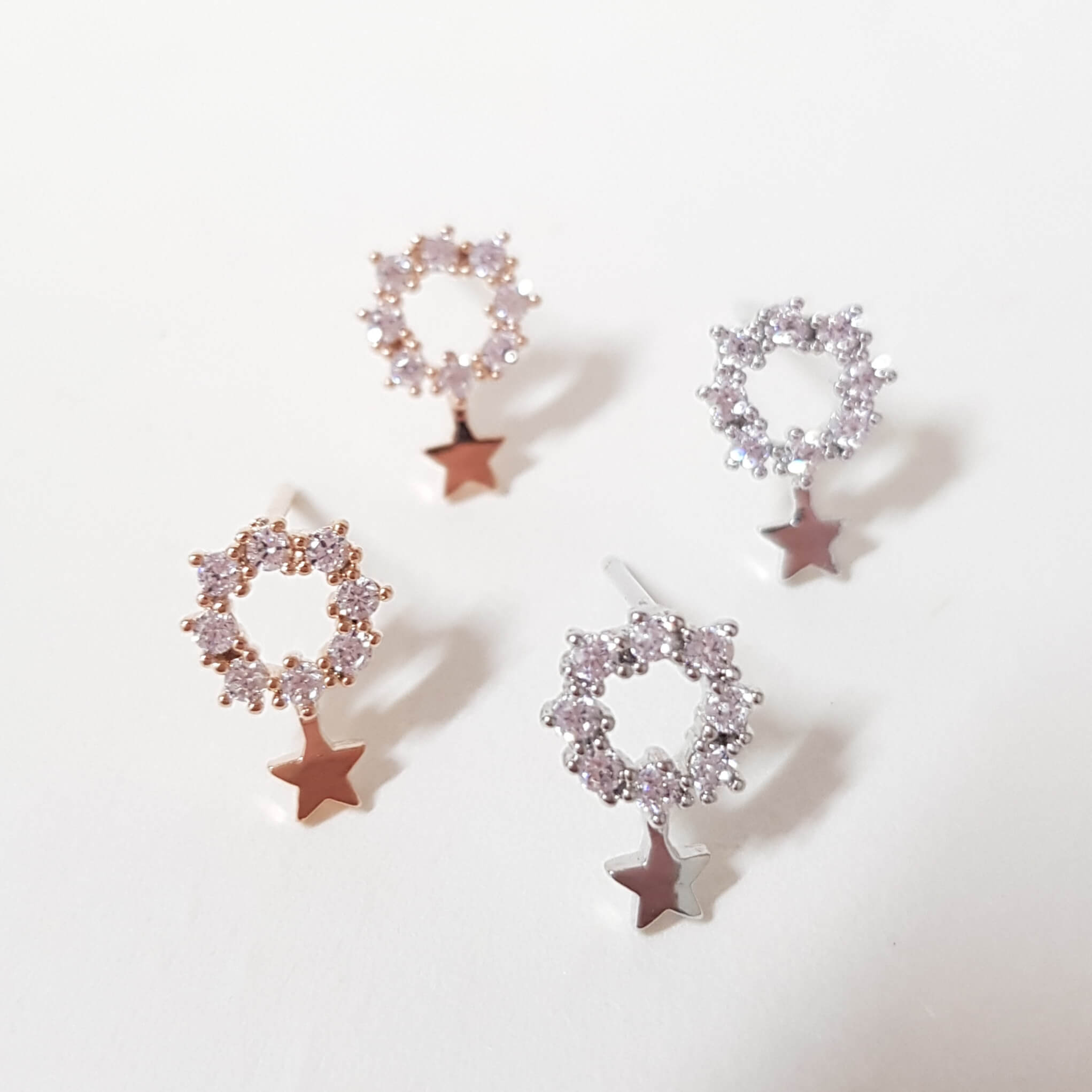 【J005】(925銀針耳環) 來自星星