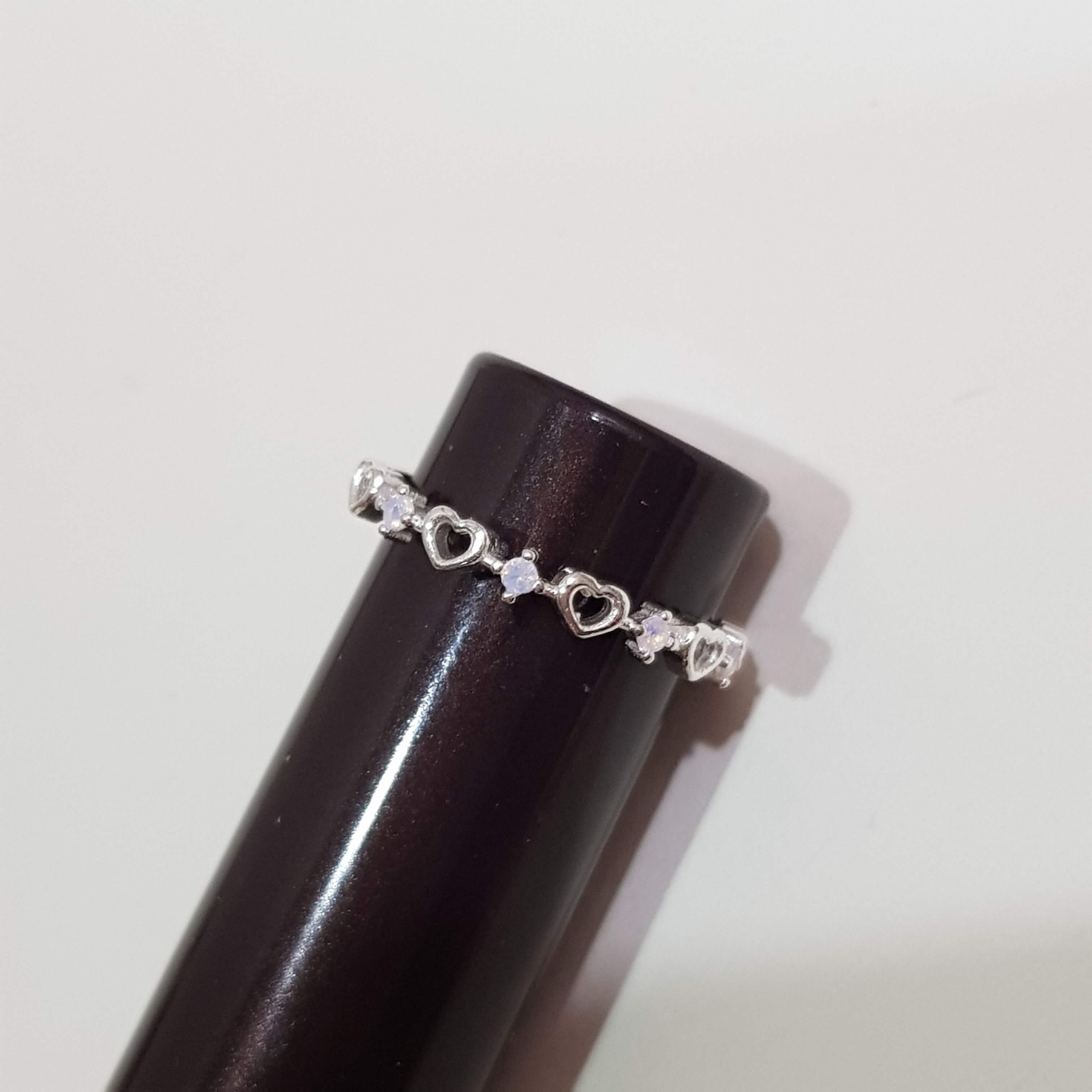 【L105】(925純銀戒指) 連結的愛戒 2