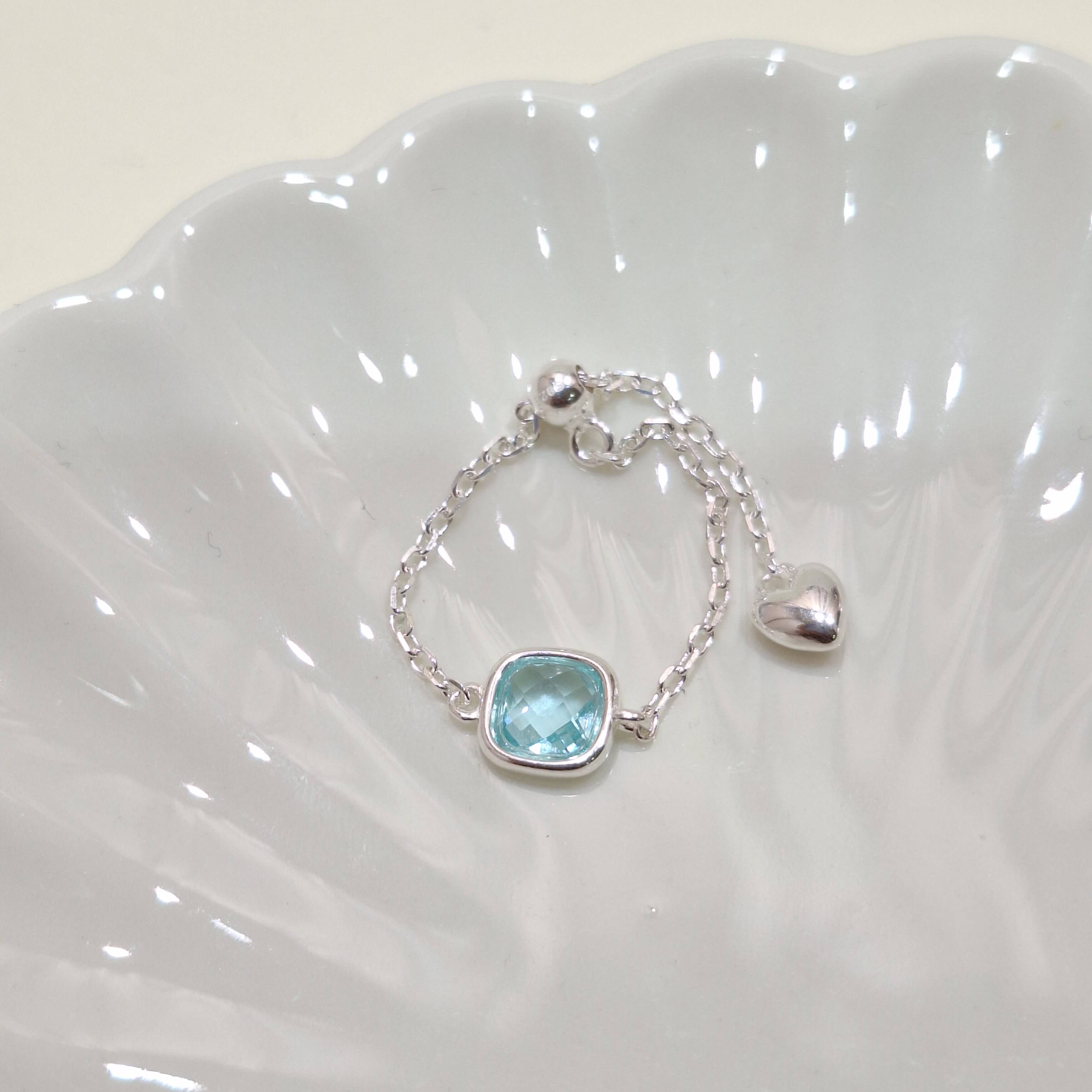 【P112】(925純銀戒指) 寶石墜戀戒 3