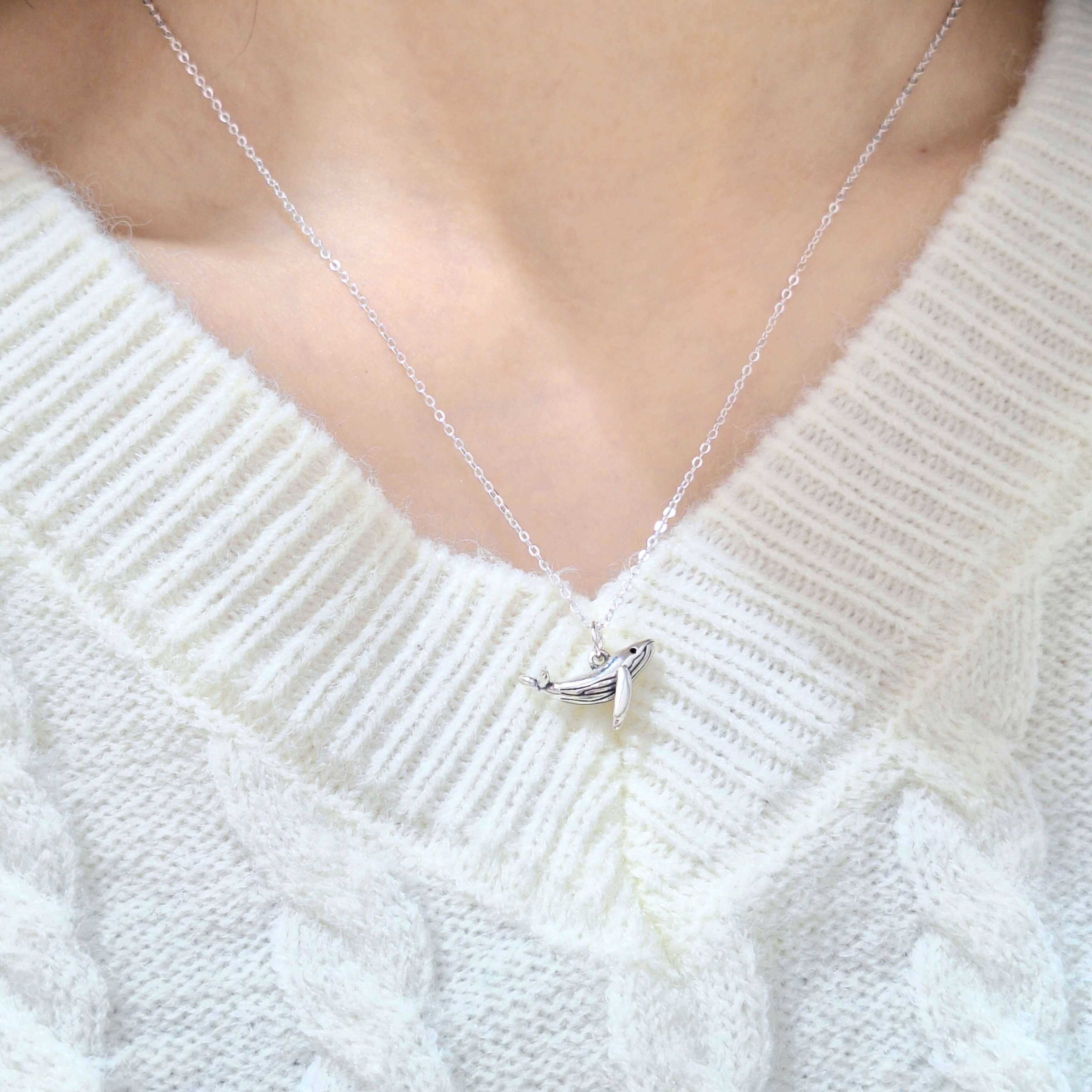 【P207】(925純銀項鍊) 鯨魚鍊 4