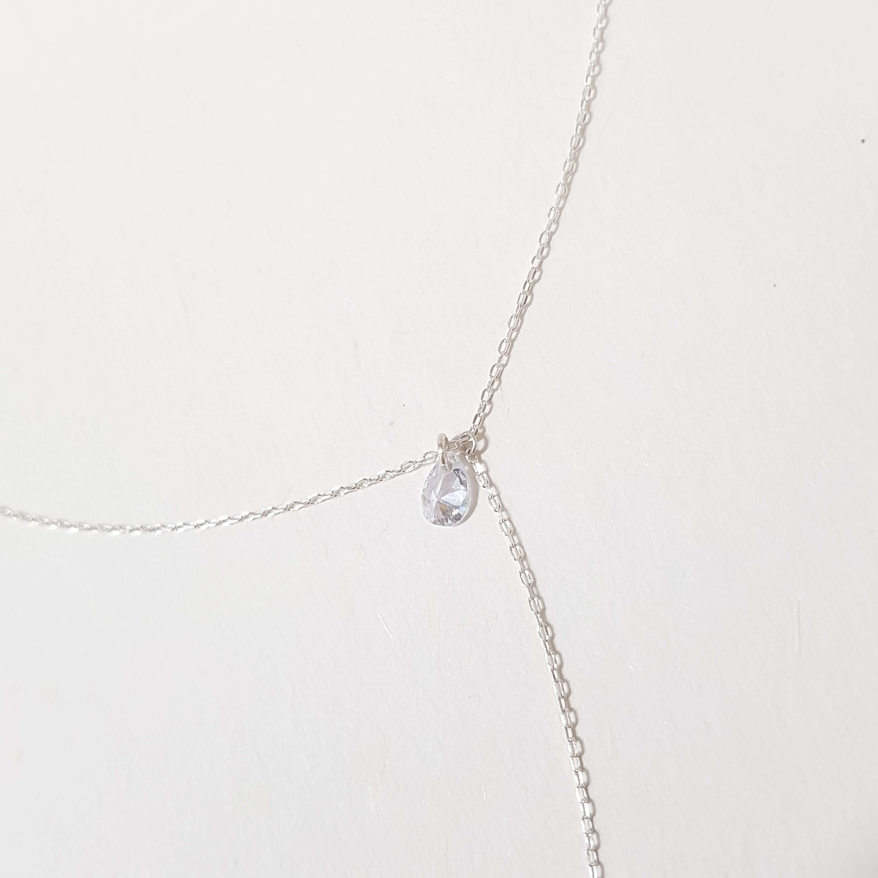 【T204】(925純銀項鍊) 淚滴鍊