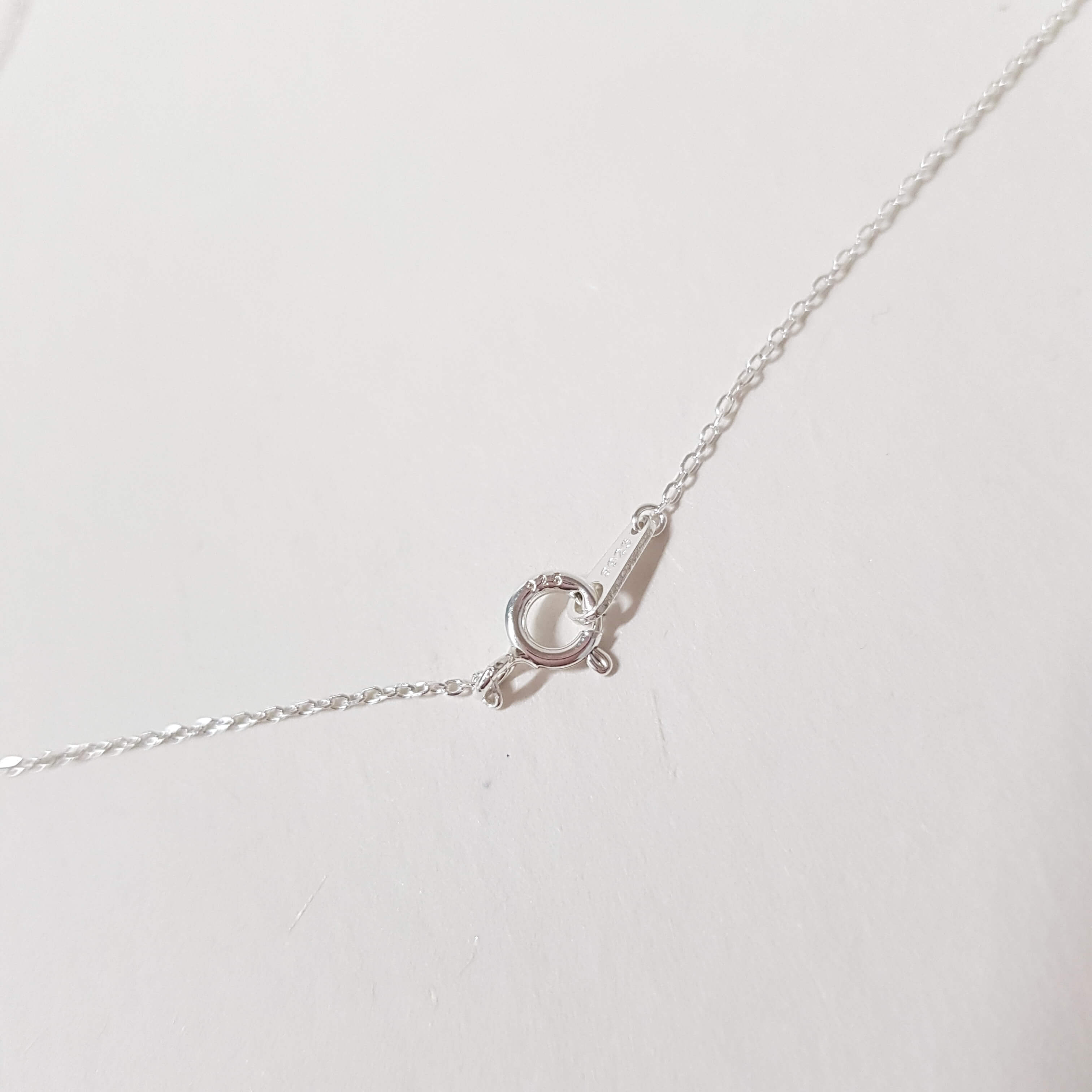 【T208】(925純銀項鍊) 眼淚線條鍊 2