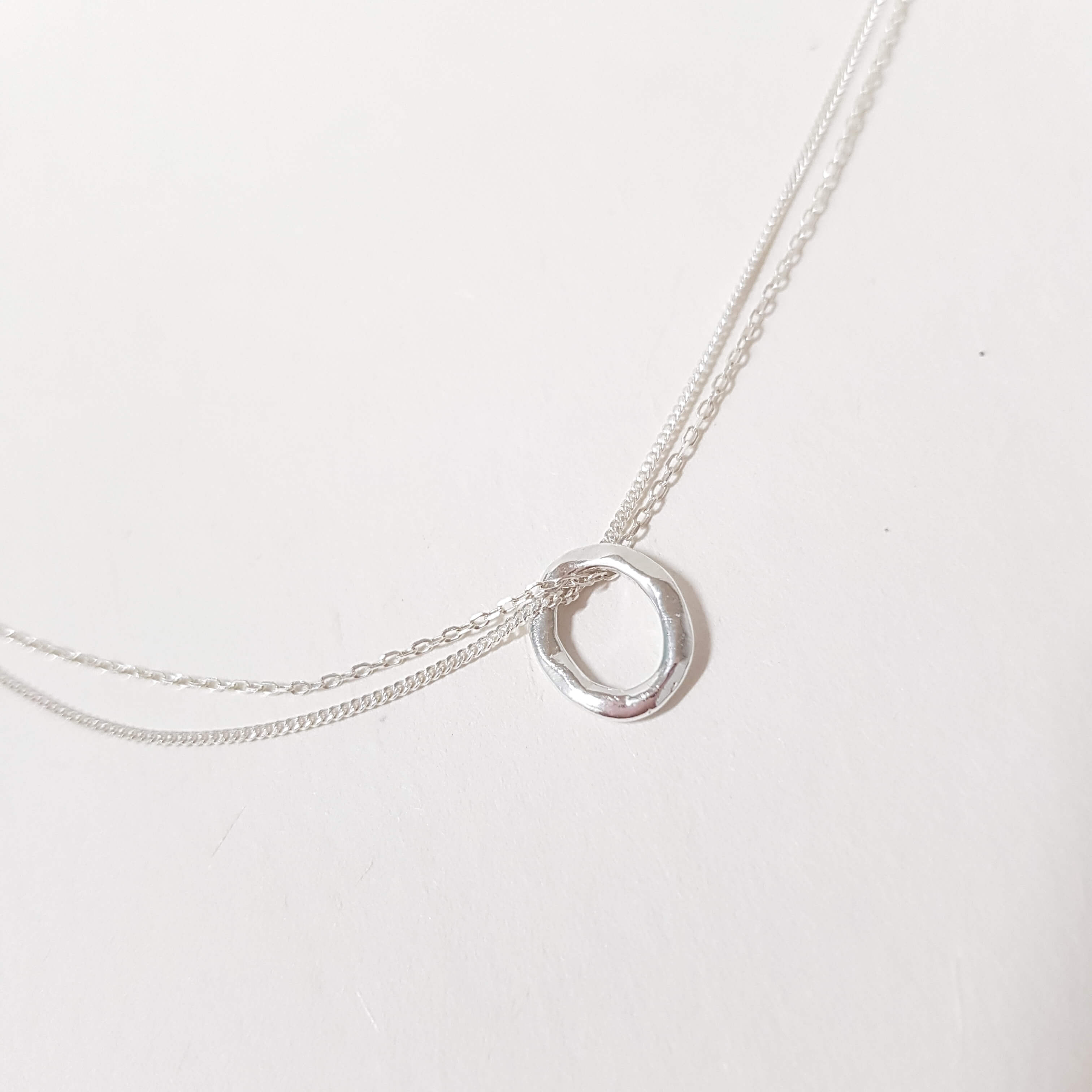 【T209】(925純銀項鍊) 雙重鍊