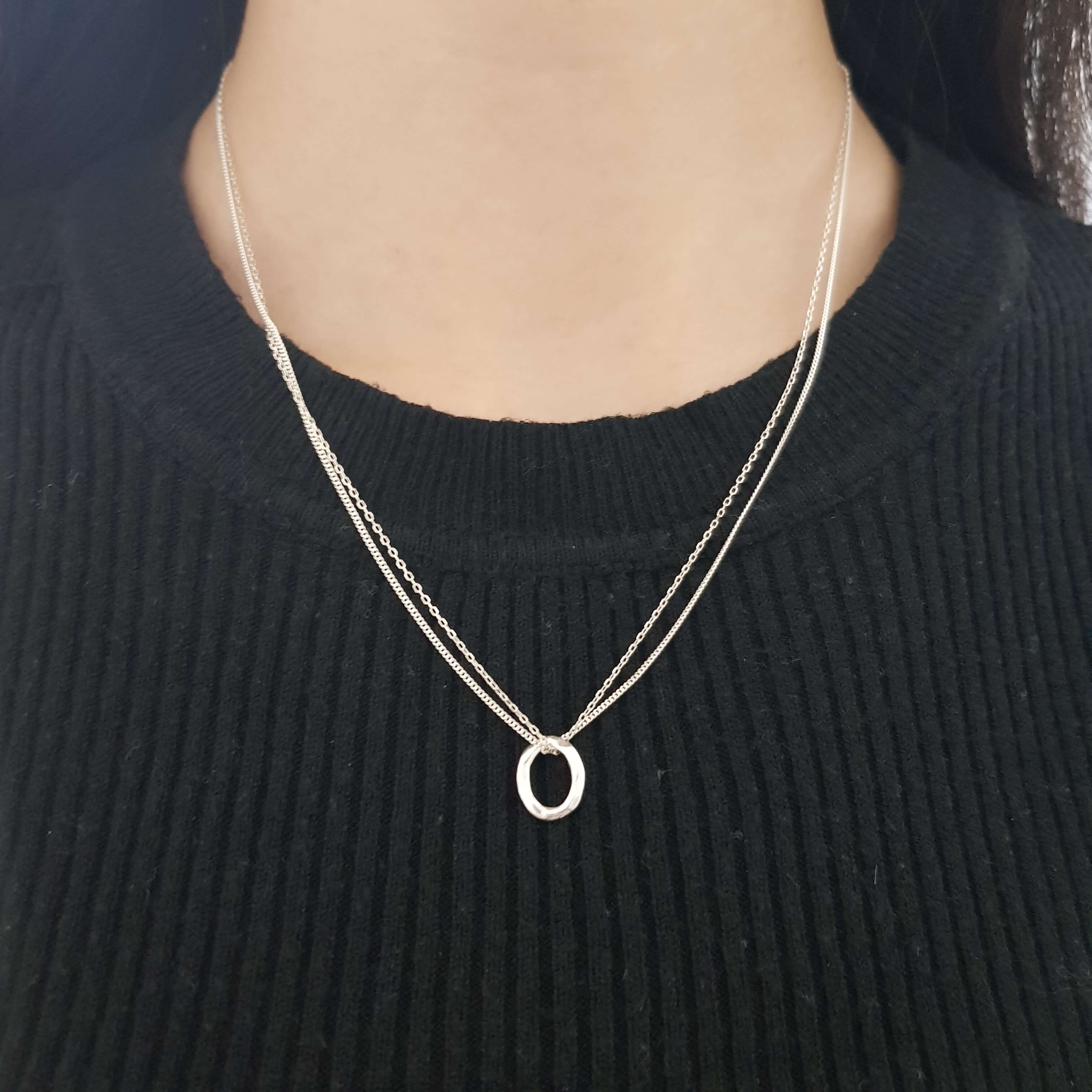 【T209】(925純銀項鍊) 雙重鍊 3