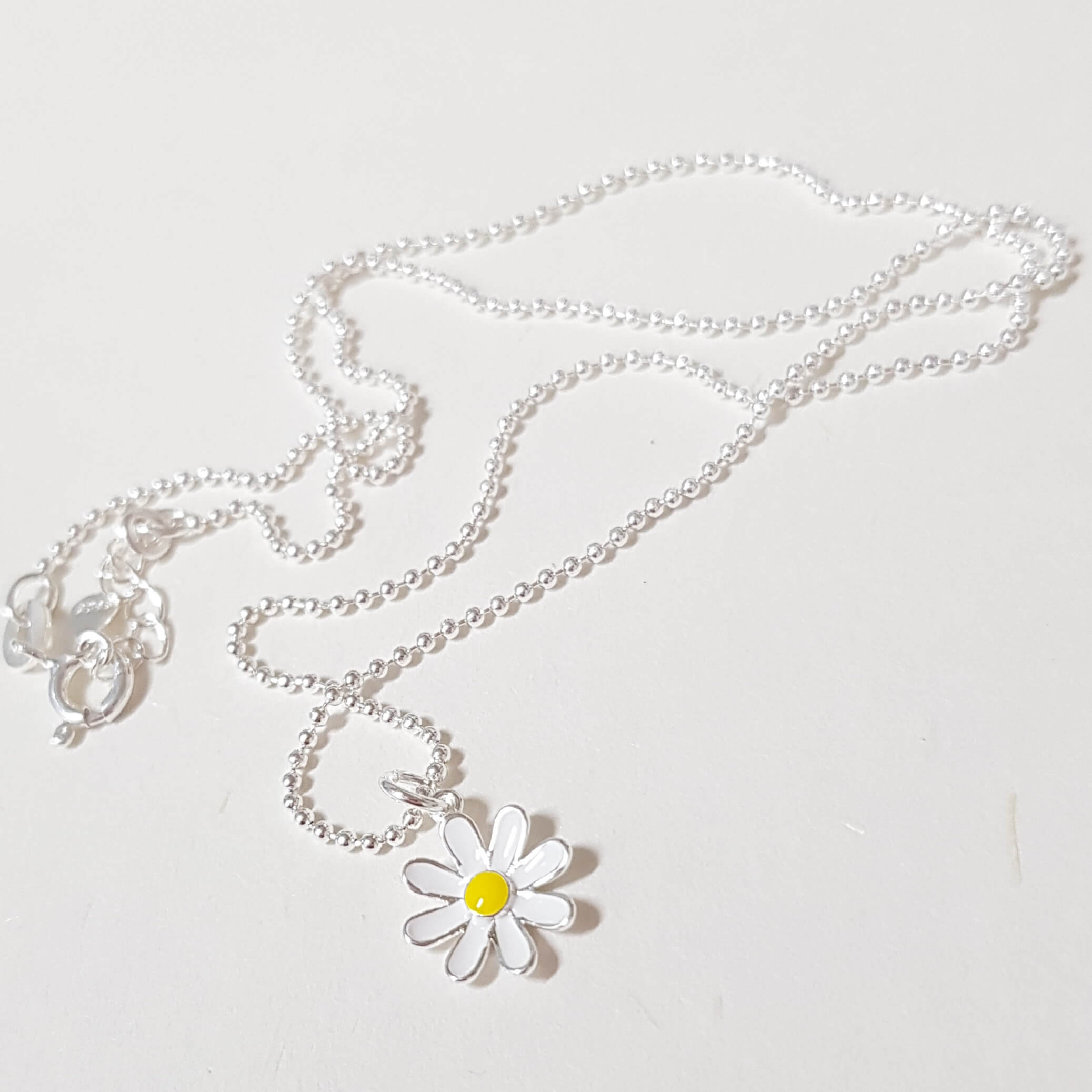 【W201】(925純銀項鍊) 瑪格麗特花鍊 3