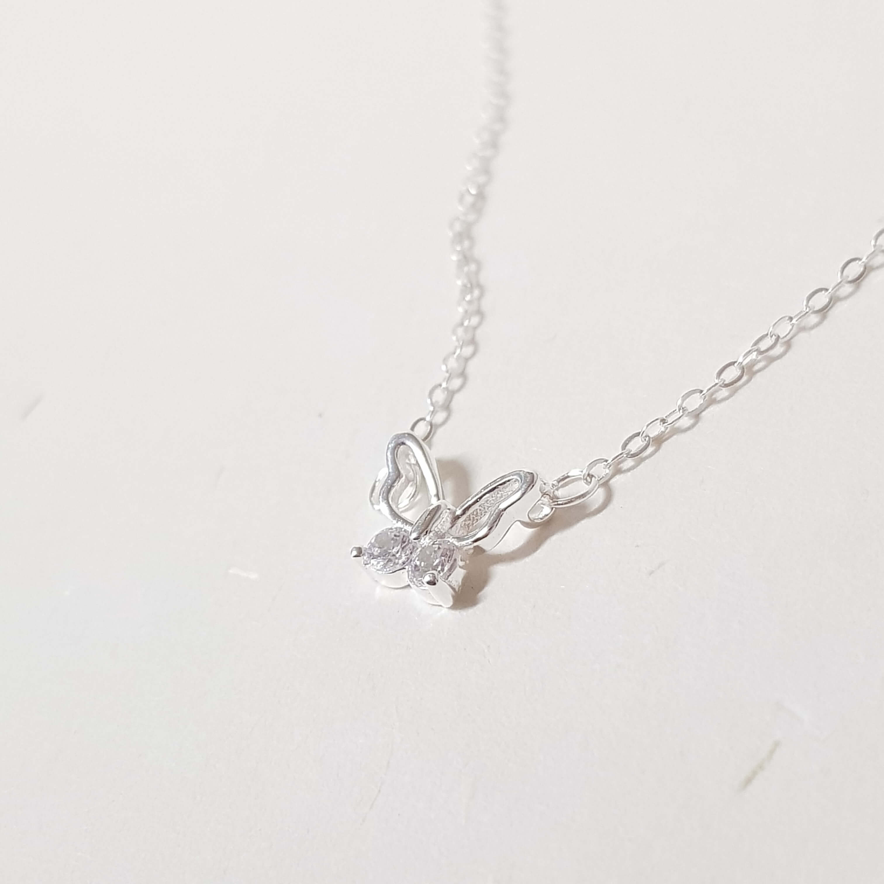 【W203】(925純銀項鍊) 小蝴蝶項鍊 2